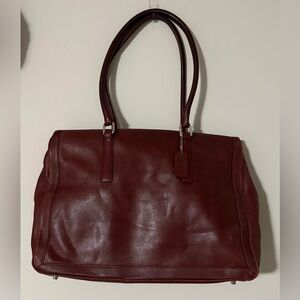 Vintage 2002 Coach Legacy Red Leather Satchel Tote Bag Style 9248